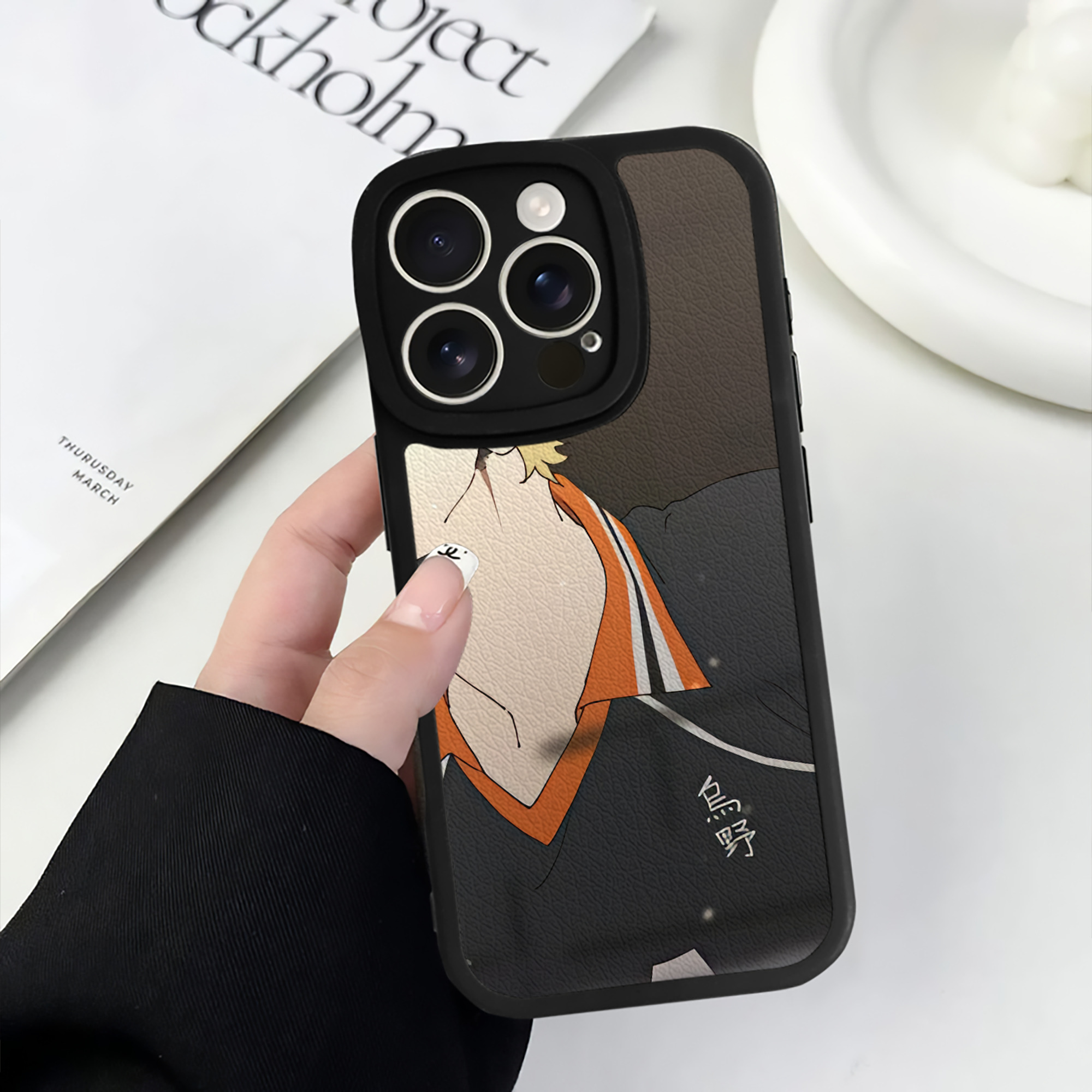 （画像用） ハイキュー!! Haikyu!! 【iPhone 16シリーズ対応】シリコンスマホケース（レザー調） 材質：シリコン